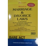 Commercial's Manual on Marriage & Divorce Laws [Family Law I & II] Bare Act [HB] 2022